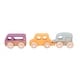 preview thumbnail 1 of 1, TickiT Rainbow Wooden Adventure Vehicles - Set of 3 Orange, blue, purple - Kids