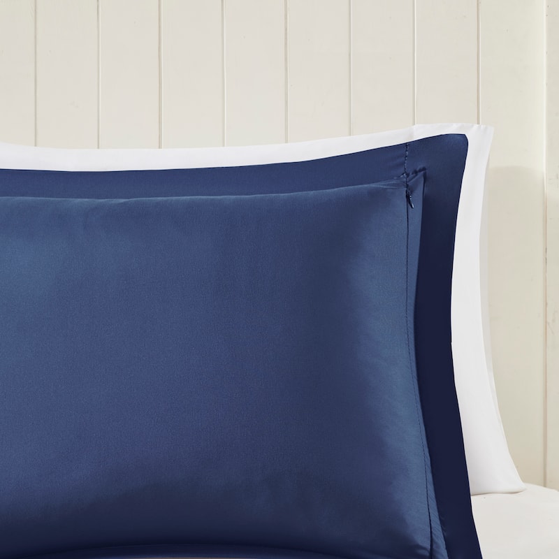 Madison Park Essentials Windsor 3M Scotchgard Diamond Quilting Reversible Down Alternative Comforter Set