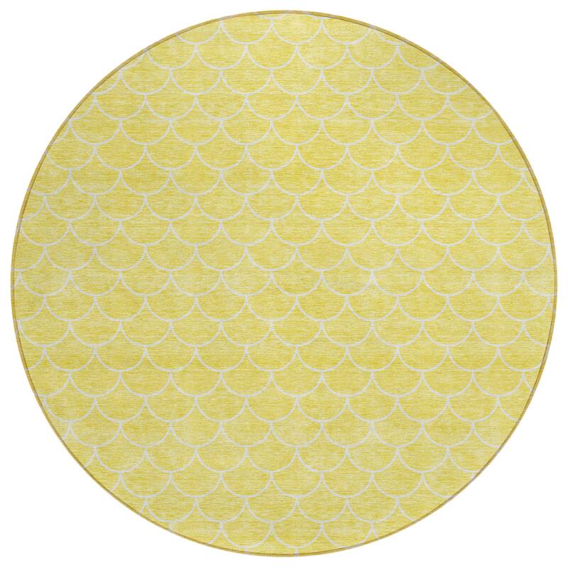 Machine Washable Indoor/ Outdoor Chantille Modern Geo Rug