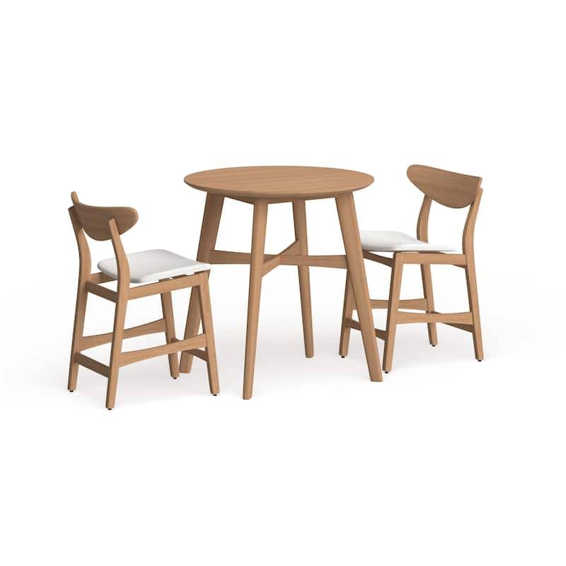 Carson Carrington Lund 3-piece Wood Counter-height Round Dining Set by Christopher Knight Home