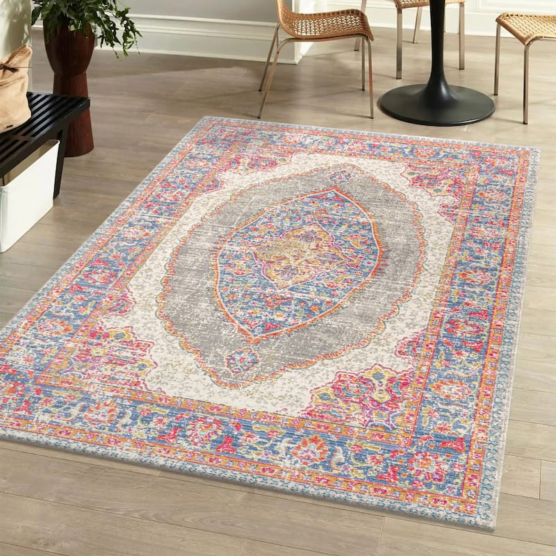 JONATHAN Y Flori Medallion Area Rug