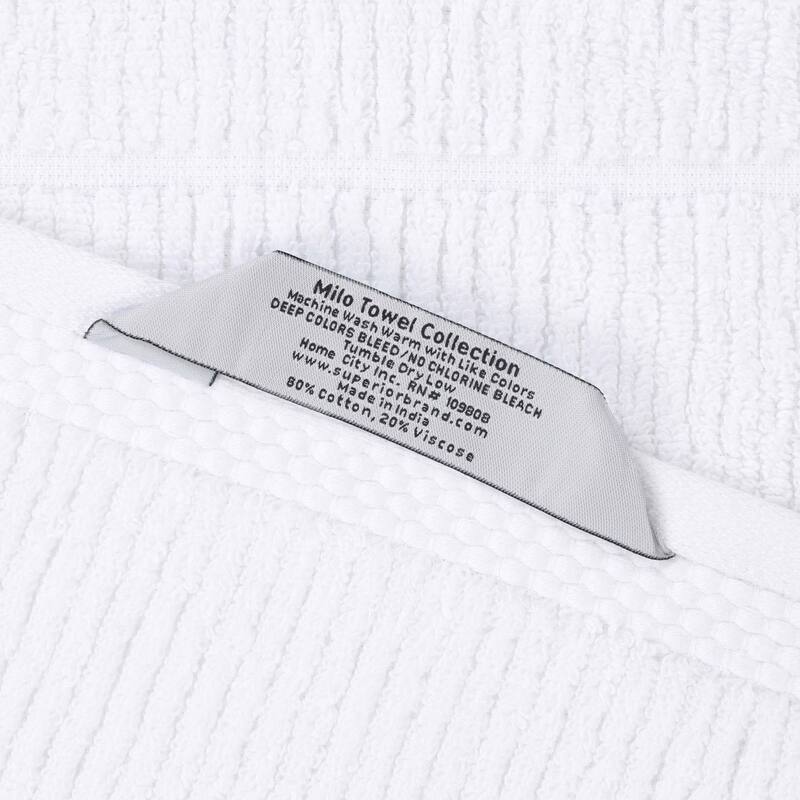 Superior Milo Smart Twist Viscose Cotton Blend Bath Towels, Set of 2