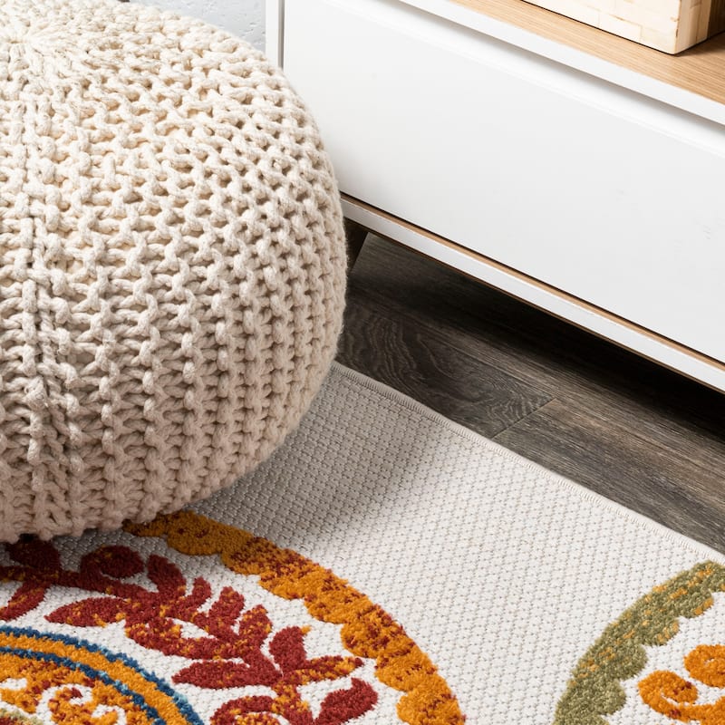 JONATHAN Y Gallia Medallion High-Low Indoor/Outdoor Area Rug