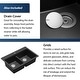 preview thumbnail 16 of 56, Karran QTWS-880 Drop-in 33 in. Double Equal 50/50 Bowl Workstation Kitchen Sink