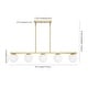 preview thumbnail 11 of 24, Luca Parisian 45.5" 5-Light Modern Glam Iron Globe Linear LED Pendant by JONATHAN Y