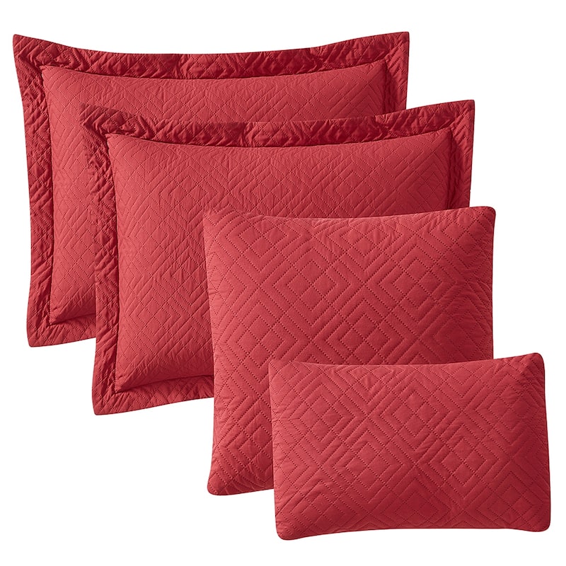Clara Clark Bedspread Quilt Set - Embossed Pinsonic Lightweight Coverlet Set