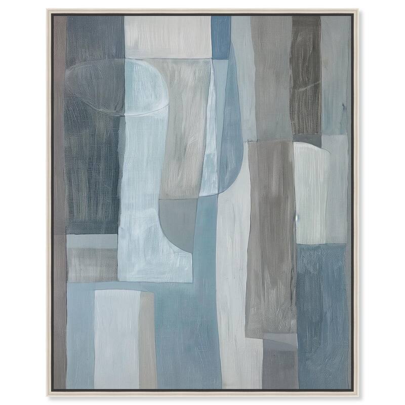 Tessellated Tones III Canvas by Art Remedy - Silver - 30" x 36"