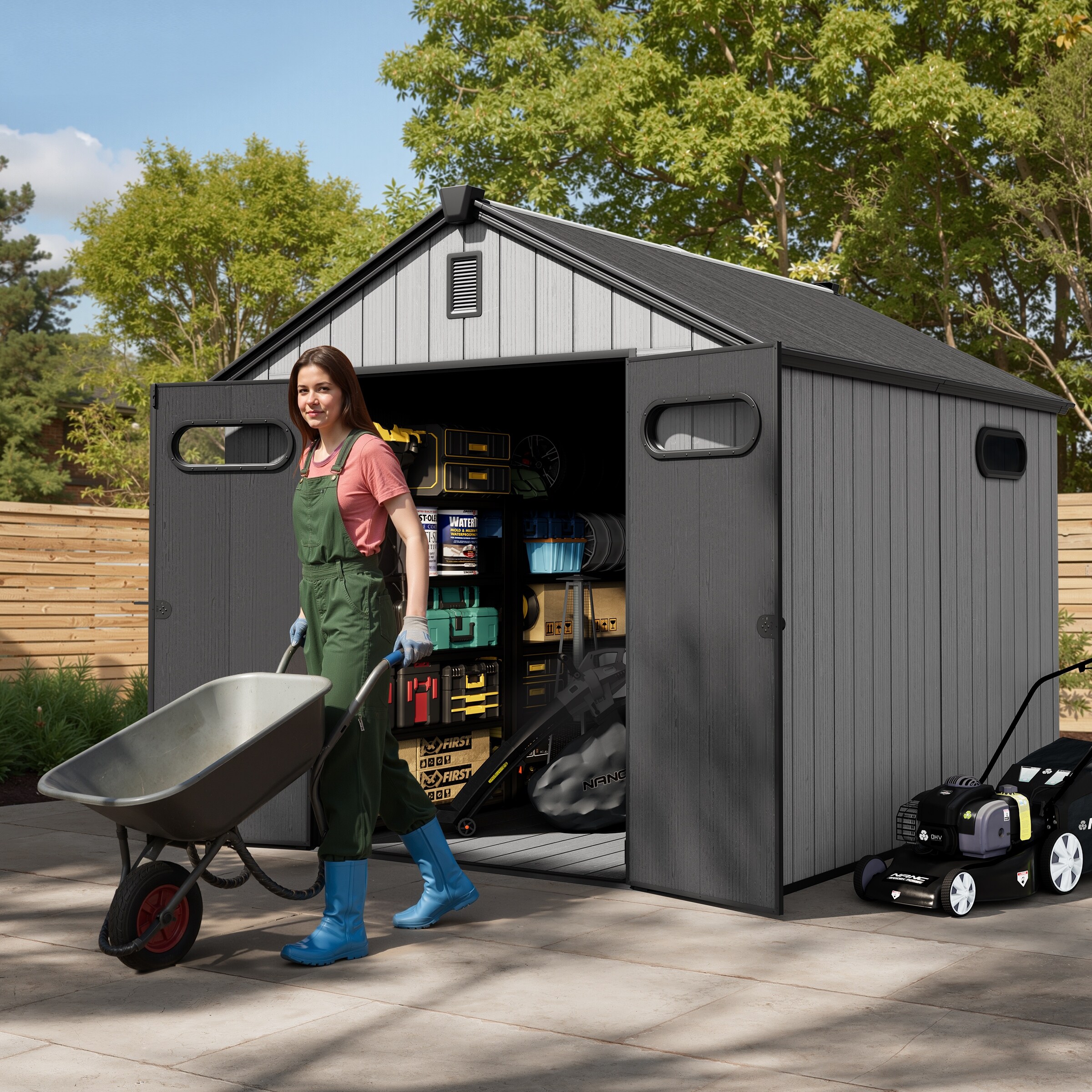Crestlive Products 8' x 8' / 8' x 10'/ 8' x 12' Outdoor Storage