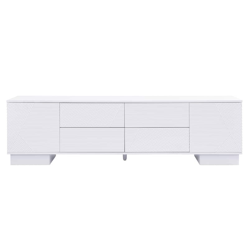 70.8" Modern TV Stand, Entertainment Center with Cabinets, 4 Drawers, Media Console Table, Living Room Modern TV Cabinet