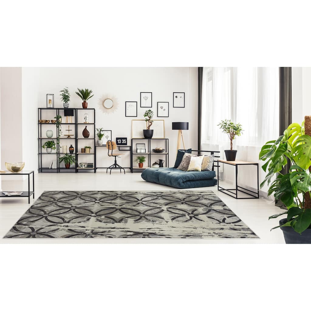 Napoli Collection Brown/Beige Area Rug