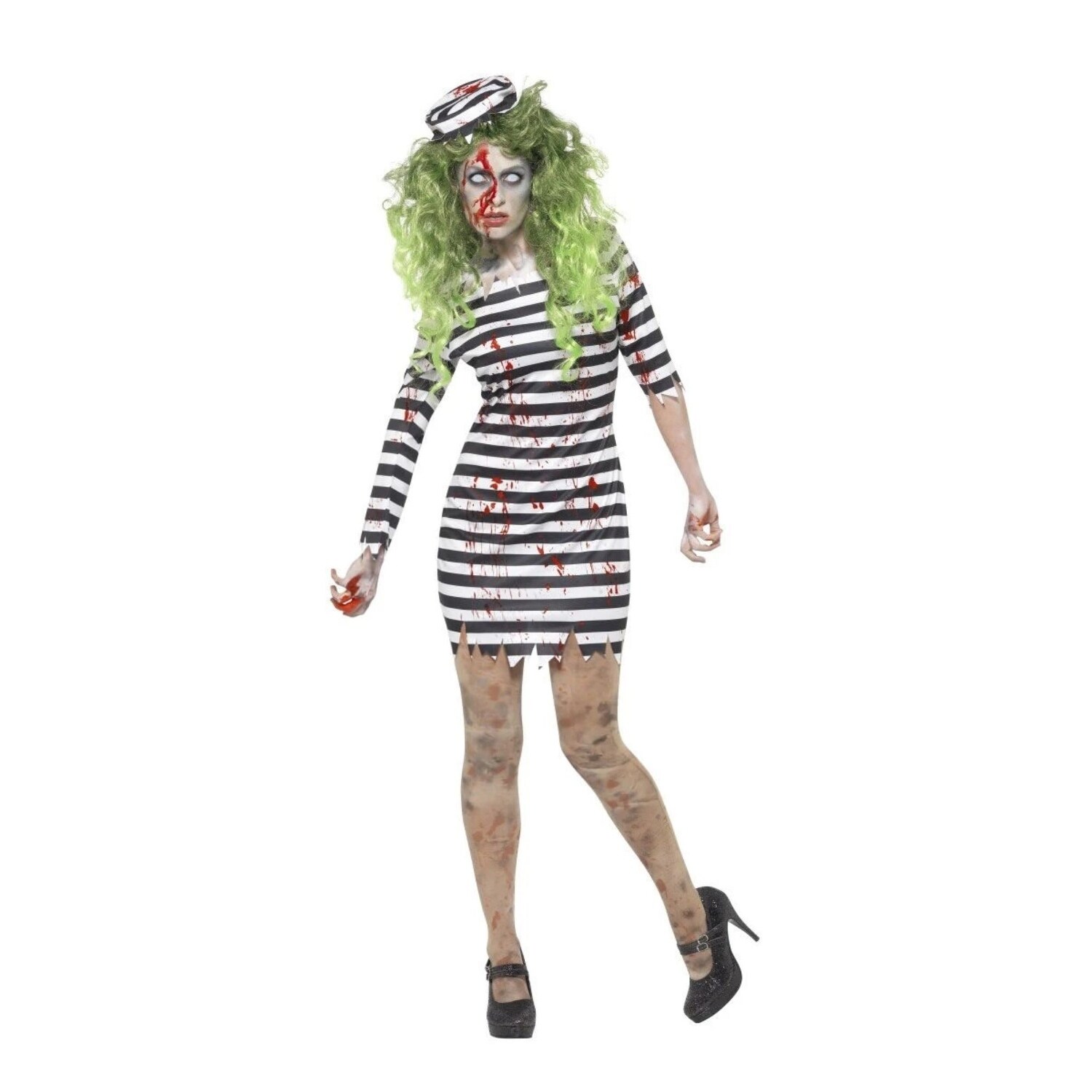 Shop 41 Black And Green Zombie Jail Bird Adult Medium Women Halloween Costume Overstock 29184960