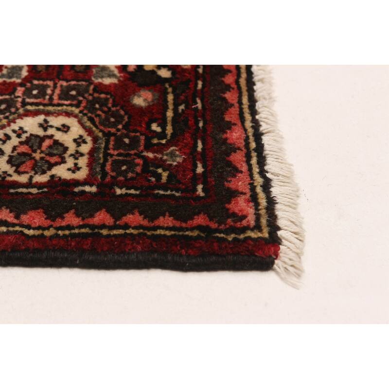 ECARPETGALLERY Hand-knotted Andelz Cream, Grey, Red, Red, Salmon Wool Rug - 4'7 x 6'8