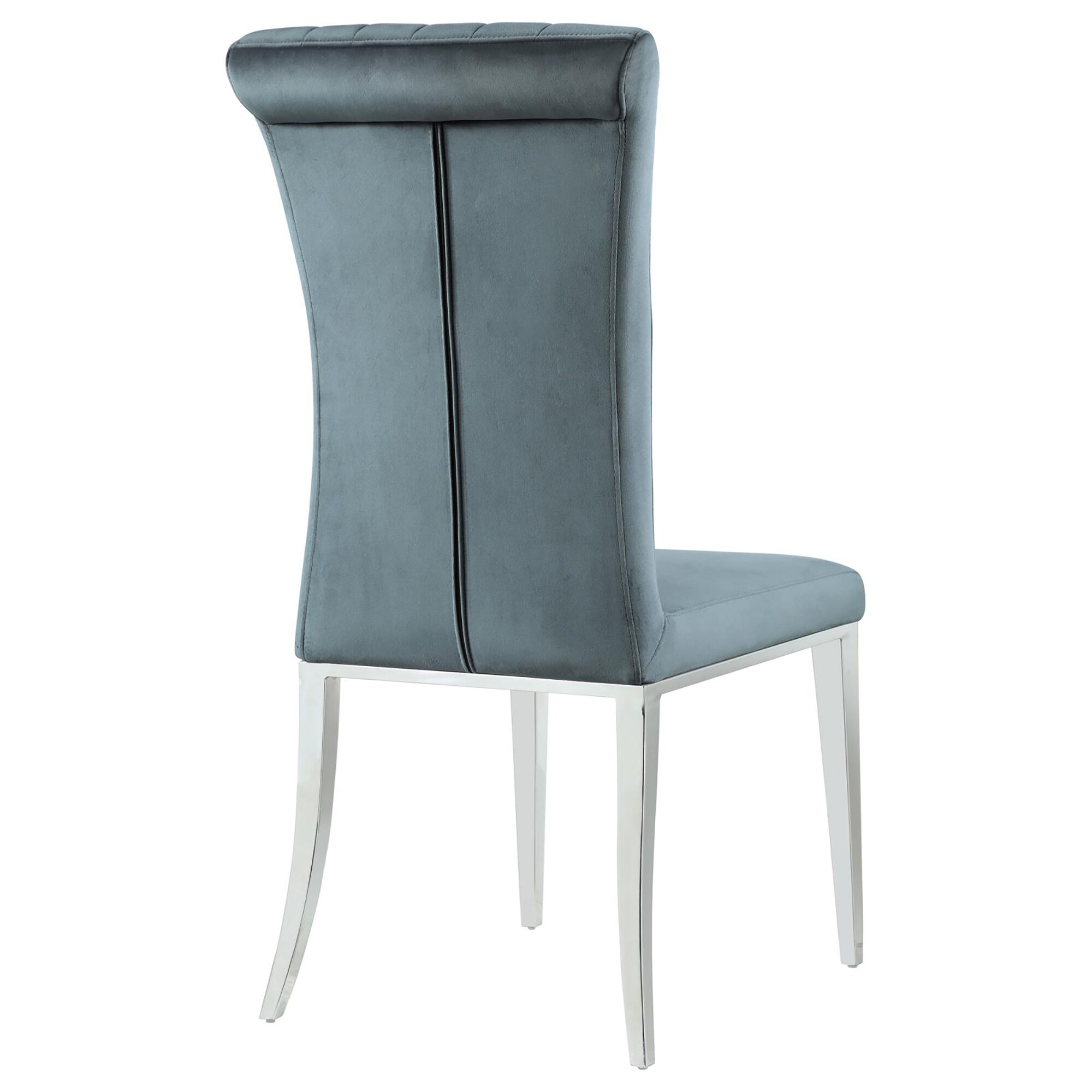 Tufted Side Chair with Chrome Legs,Dining Chair (Set of 2