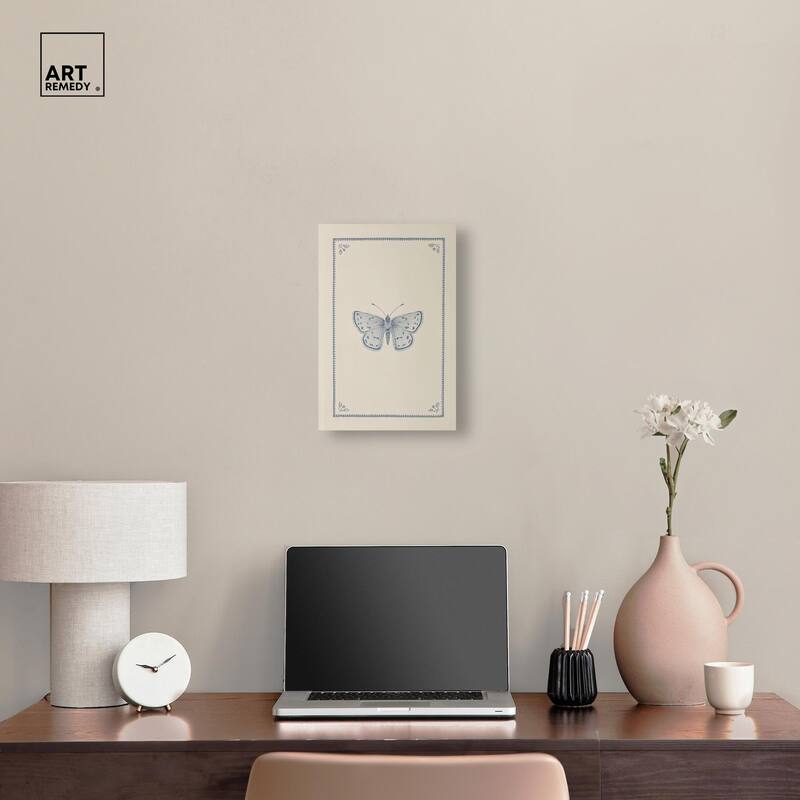 Blue Butterfly II Canvas by Art Remedy, Gallery Wrapped