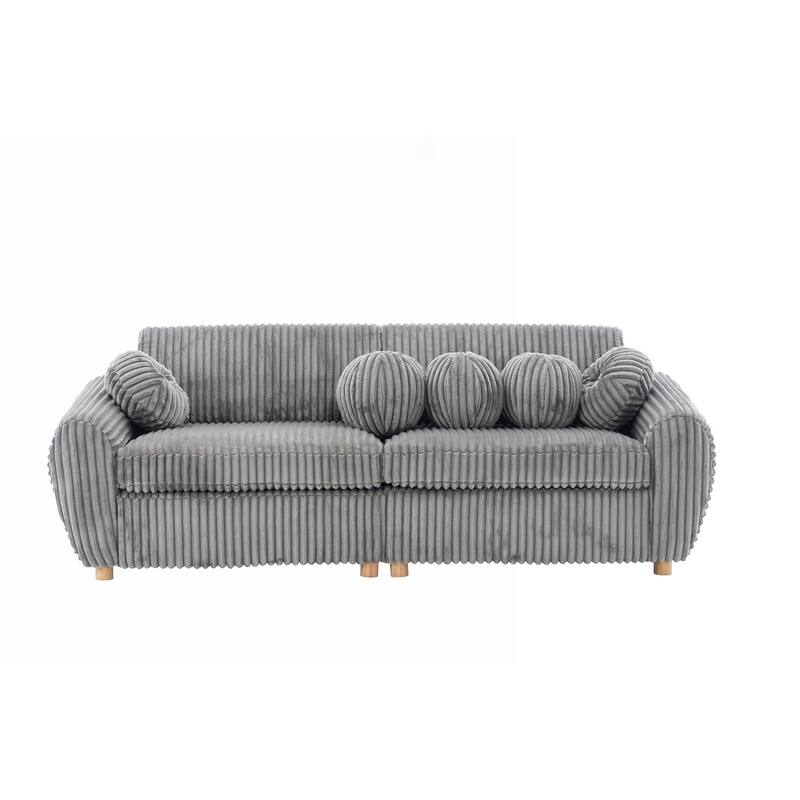 84in Corduroy Sectional Love Seat Couch