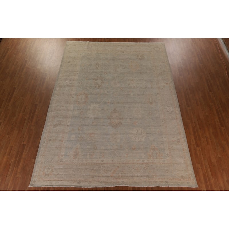 Oushak Turkish Large Area Rug Hand-knotted Wool Carpet - 9'9" x 13'8"