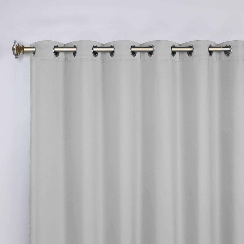 Superior Solid Machine Washable Room Darkening Grommet Blackout Curtains, Set of 2