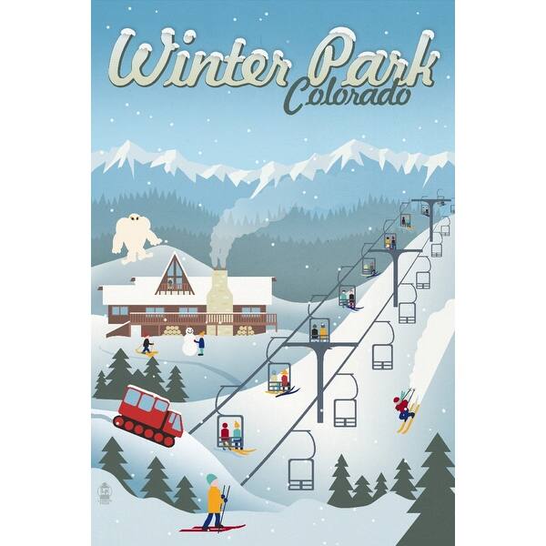 Shop Winter Park Colorado Retro Ski Resort Lantern Press