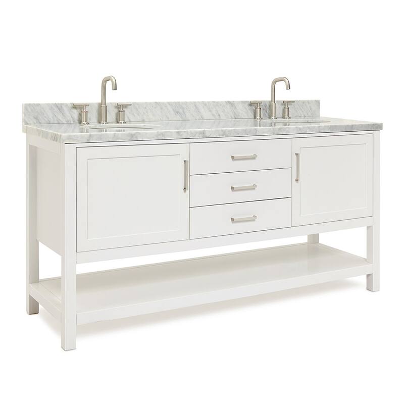 Ariel R073DCWOVO Bayhill 73" Free Standing Double Basin Vanity Set