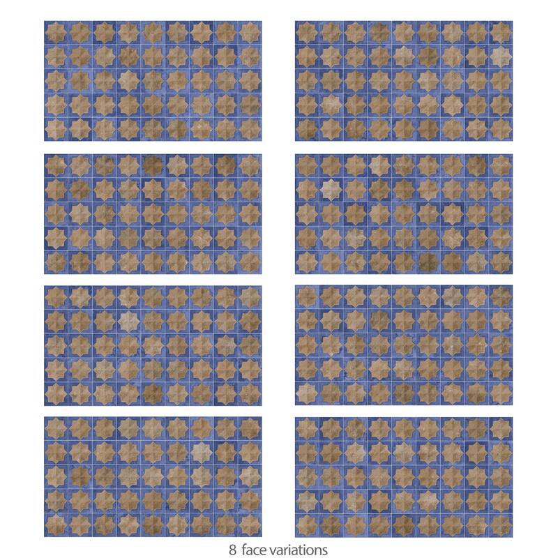 Merola Tile Tetuan Astre Terra Cobalt 12-1/8" x 21-7/8" Porcelain Wall Tile