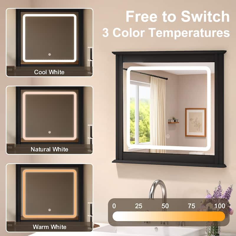 Smart LED Vanity Mirror with 3-Color Light