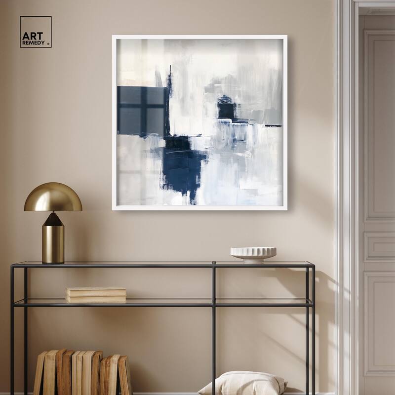 Porcelain Blue on White I Shadowbox by Art Remedy