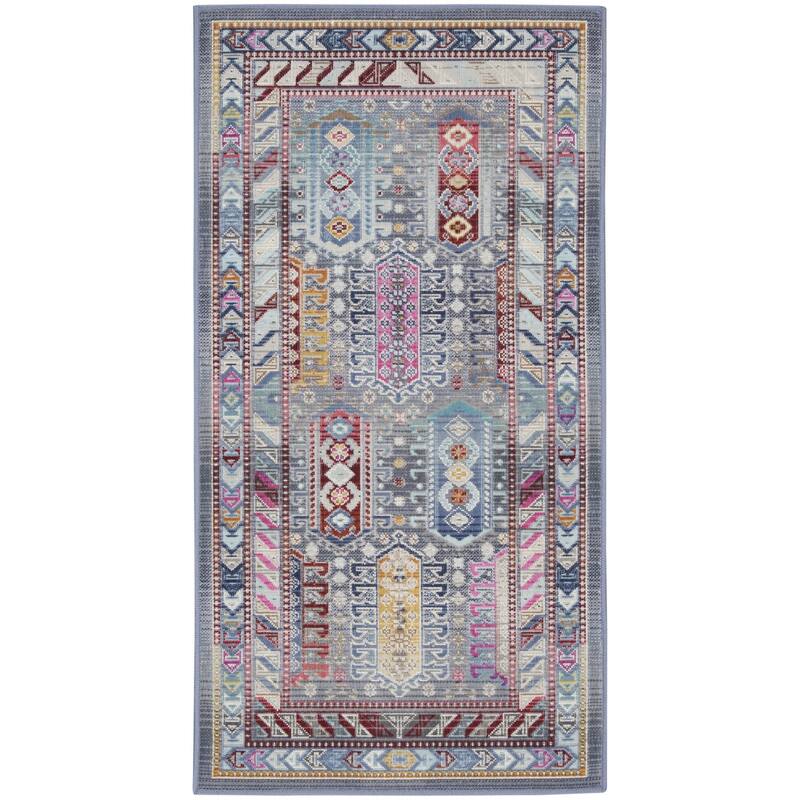 HomeRootsFloral Bohemian Rectangle Area Rug - 48' X '24' X '0.5