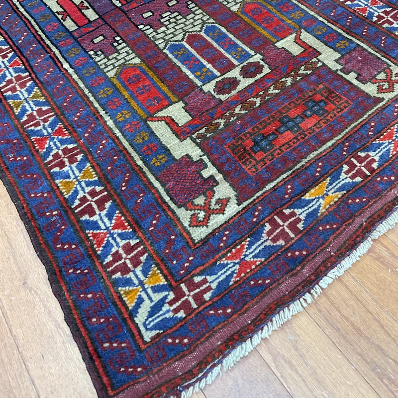 HERAT ORIENTAL Handmade One-Of-A-Kind Tribal Balouchi Wool Rug - 2'8 x 4'5