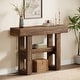 preview thumbnail 9 of 28, 41-Inch Farmhouse Console Table for Entryway, 2-Tier Narrow Sofa Table - 41.34" W x 11.81" D x 31.5" H