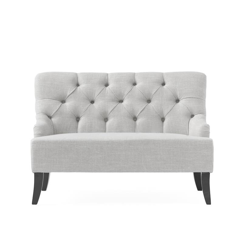2-Seat Upholstered Loveseat with Tufted Backrest