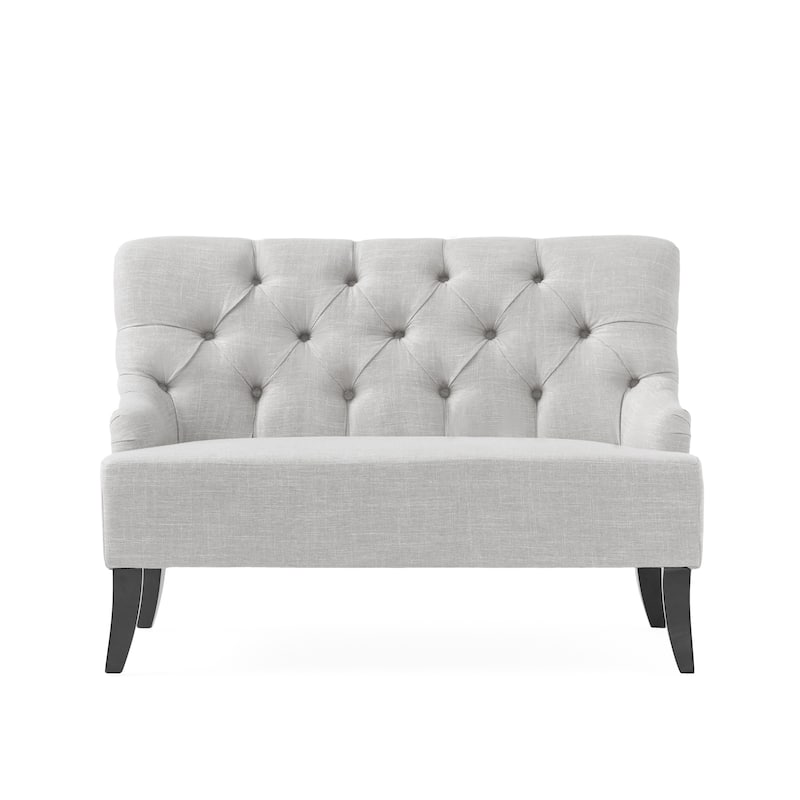 Nicole Polyester Blend Fabric Settee by Christopher Knight Home - 29.25"L x 43.75"W x 30.50"H