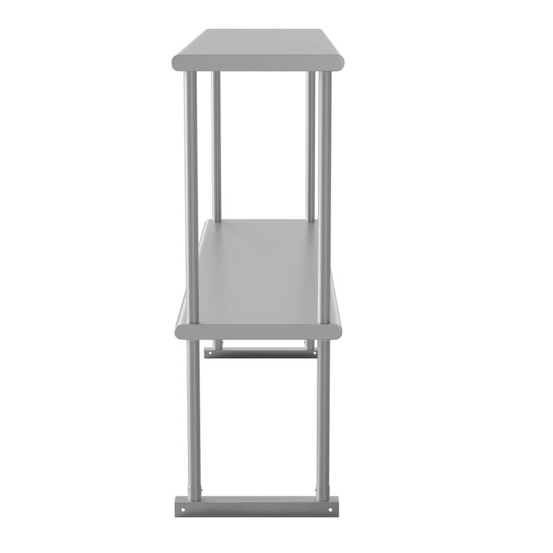 Commercial Grade NSF Certified Stainless Steel Metal Kitchen Double Overshelf