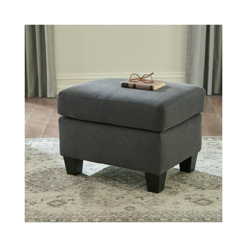 Bayonne Charcoal Ottoman