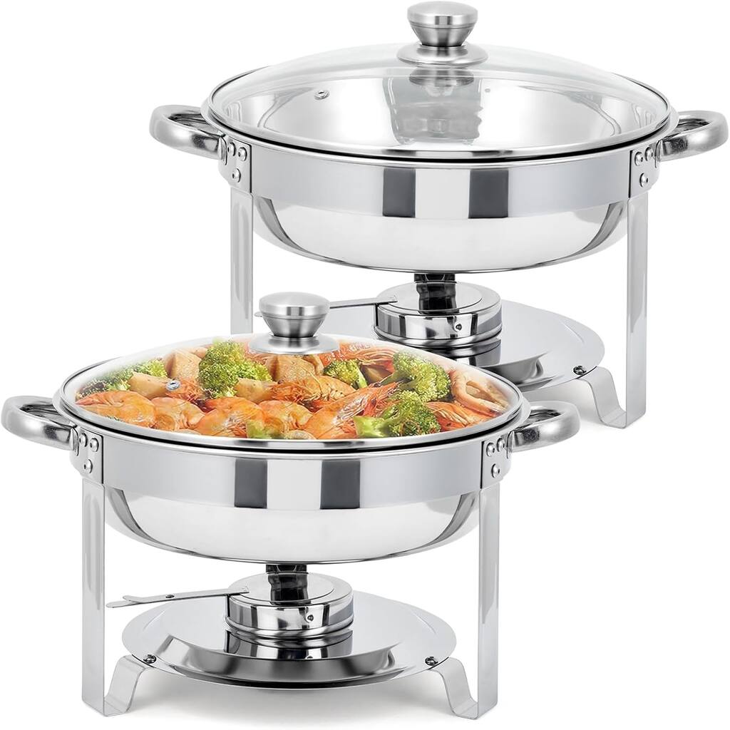 2pcs Round Chafing Dishes