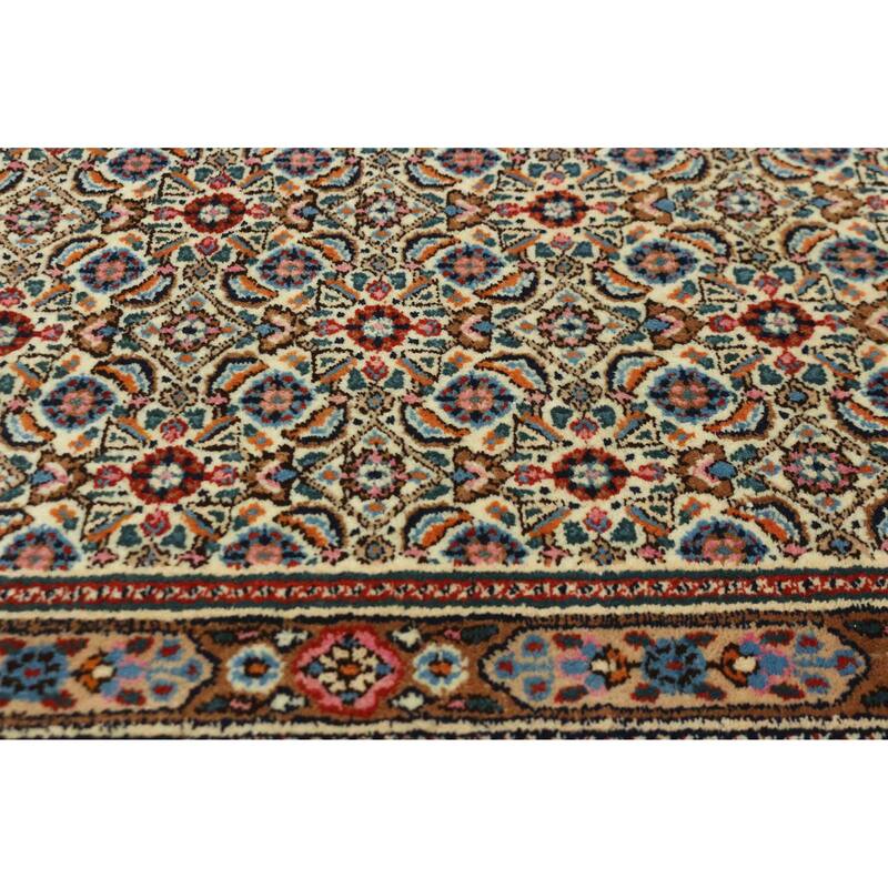 ECARPETGALLERY Hand-knotted Kayseri Vintage Cream Wool Rug - 3'8 x 4'11