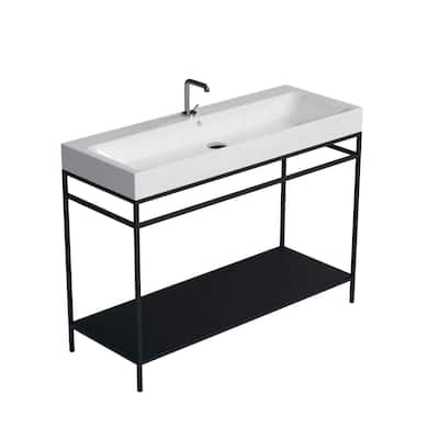 WS Bath Collections 3583+9244.31 Cento 39-3/8" Rectangular Metal and