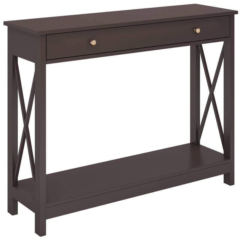 Console Table with Drawer and Storage Shelves,Foyer Entryway Sofa Table for Living Room,Hallway