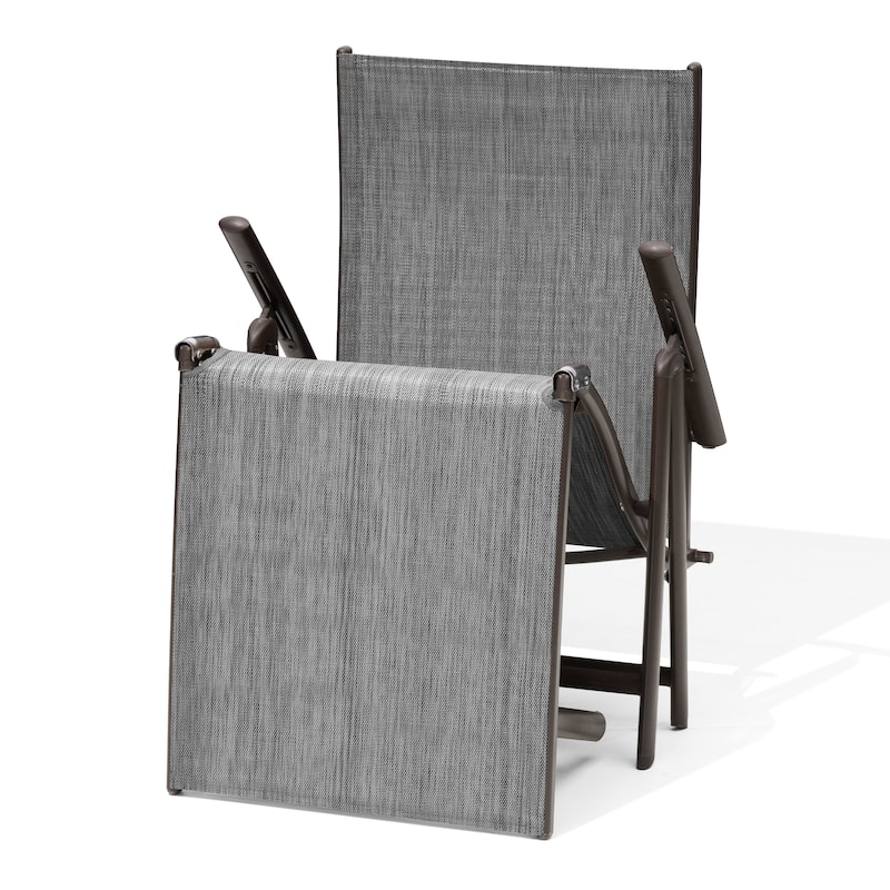 VredHom Outdoor Aluminum Portable Folding Chaise Lounge Chair - 70" L x 20" W x 14" H