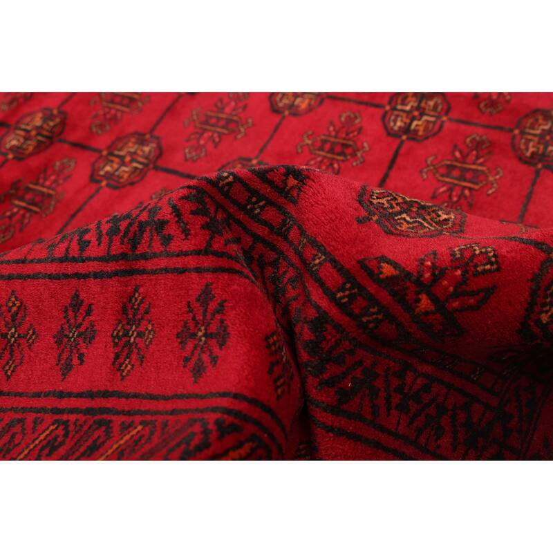 ECARPETGALLERY Hand-knotted Teimani Red Wool Rug - 3'11 x 6'1