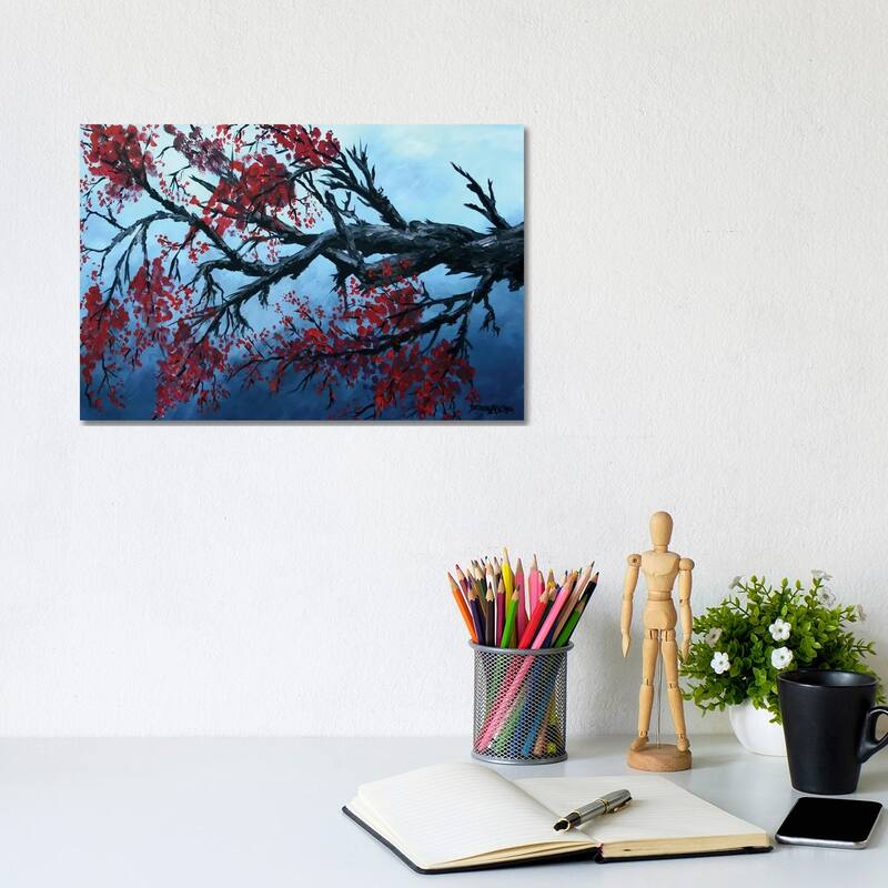 iCanvas "Japanese Cherry Blossom Flowers" by Derek McCrea Canvas Print - 8x12x0.75