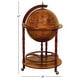 preview thumbnail 3 of 3, Sixteenth-Century Italian Replica Globe Bar With Wine Rack Holder
