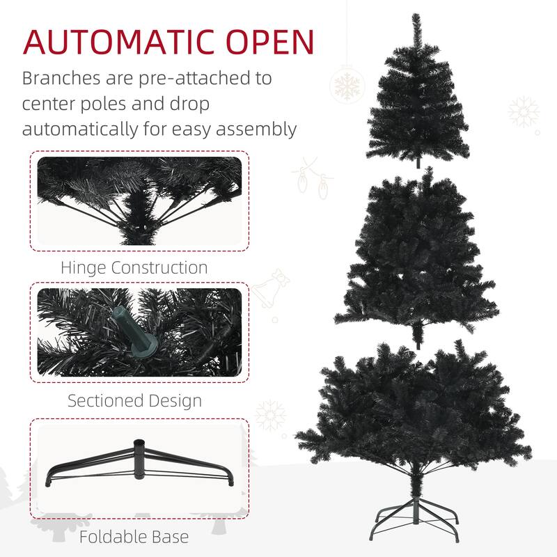 Full and Lush 7.5ft/9ft Unlit Christmas Tree for Home and Office Decor