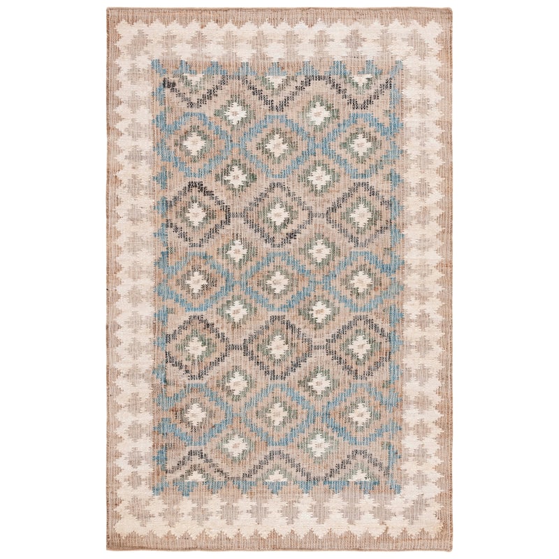 SAFAVIEH Flatweave Kilim Devon Jute Rug - 5' x 8' - Blue/Ivory