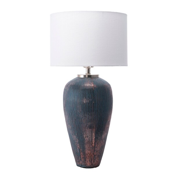 fluted glass table lamp