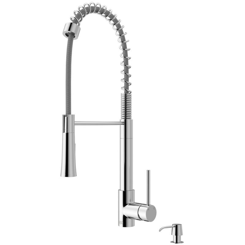 VIGO Laurelton 22" H Single Handle Pull-Down Sprayer Kitchen Faucet