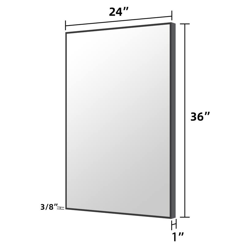 QuivaraView Wall Mounted Aluminum Frame Bathroom Vanity Mirror