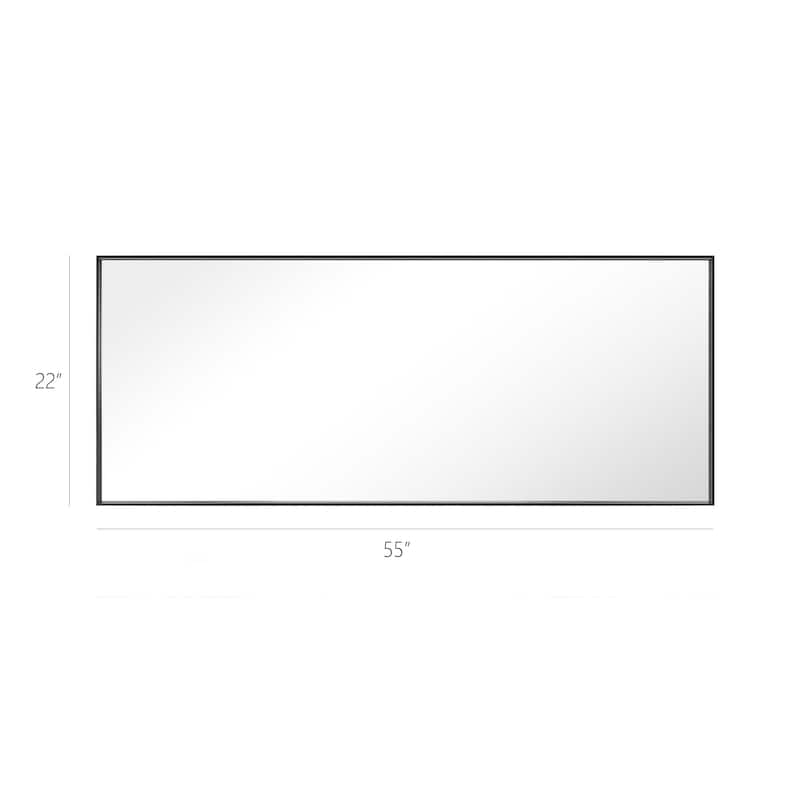 Modern Classic Black Metal Framed Full Length Mirror