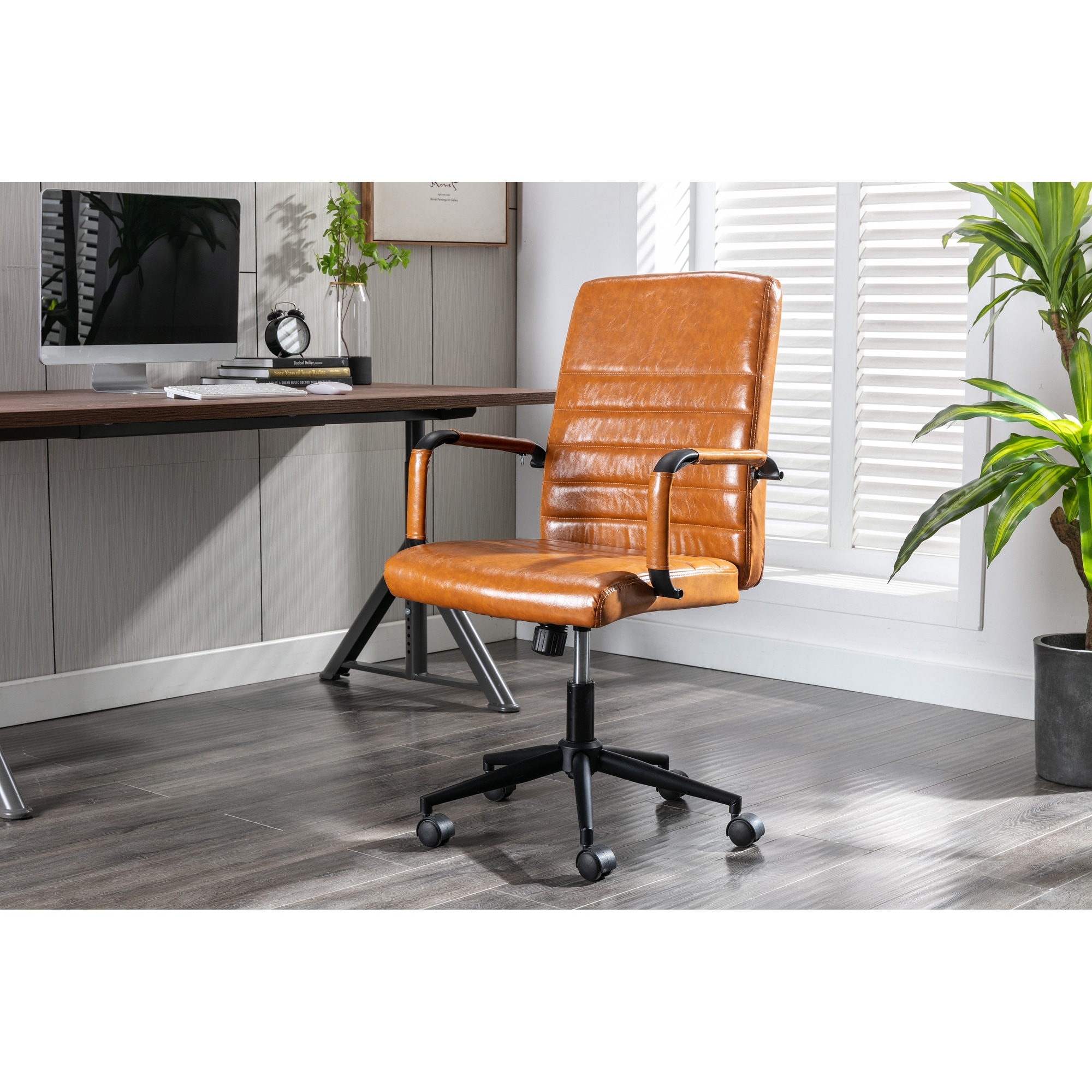 Alvar faux hot sale leather office chair