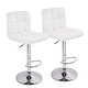 preview thumbnail 19 of 19, 17" x 19" Modern Upholstered Adjustable Height Swivel Bar Stools （Set of 2）