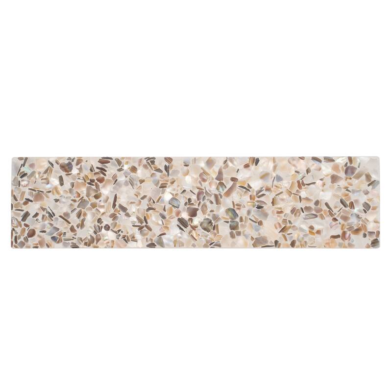 Amalfi 3x12 in. Glossy Shell, Terrazzo Elongated Subway Wall and Floor Tile (5 sq ft/case, 20-Pack)